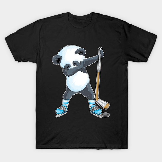 Dabbing panda Ice Hockey panda Kids Boys funny ice Hockey T-Shirt by UNXart